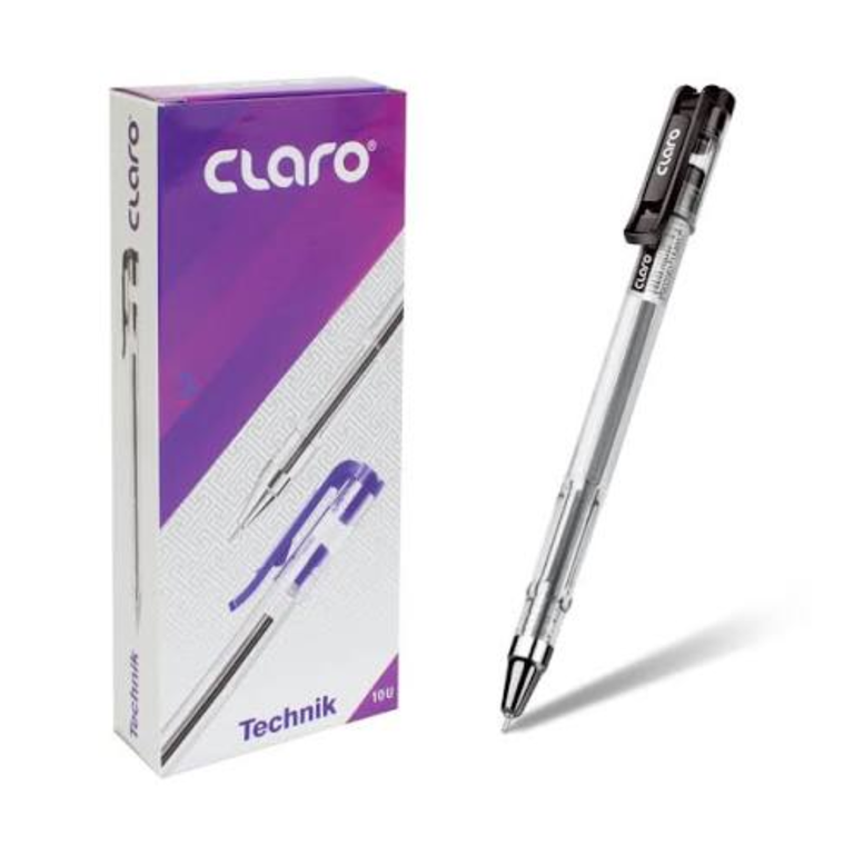Claro Ball Pen Technik 0.7MM Black 10PC